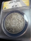 Mexico - 1866 Mo Large Silver Maximilian Peso Anacs Vf 35 Details