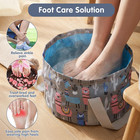 Molain Foldable Bucket For Soaking Feet  Portable Foot 11 8x7 9 Inch  Gray