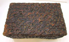 Vintage 1980 s Primitive Handcrafted Pock Mark Wood Burned Heavy 6 Lb 7x8x13 Box
