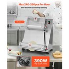 3-16 Inch Pizza Dough Roller Sheeter Semi-automatic Commercial Dough Press 390w
