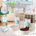 2pcs 35oz Rabbit Food Bowl Water Bottle  Guinea Pig Food Bowl Hanging Automat   
