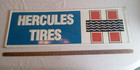 Vintage Metal Hercules Tires Stamped Steel Tire Rack Store Retail Sign 36  X 12 