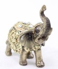 Feng Shui Bronze Elephant Trunk Statue Wealth Lucky Figurine Gift Home Decor 5 h