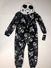 Nightmare Before Christmas Boys Jack Skellington Pajama Union Suit Hood Size 6 7