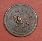 Good For One Cent Tradesmen s Currency Us Copper Trade Token  combined S h 