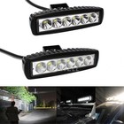 2x 6inch Led Work Light Bar Flood Fog Lamp 18w For Driving Offroad Truck Suv Atv