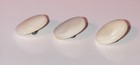 Lot Of 3 Antique Pearl Buttons Metal Square Shank 1 2 