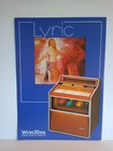Wurlitzer Lyric Jukebox Flyer Original Phonograph Music Art 8 25  X 11 5 Blue
