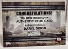 The Walking Dead Evolution Authentic Relic Card Daryl Dixon R-dd 25 25