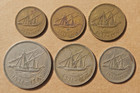 1961 Emirate Of Kuwait Complete Set Of 6 Different Coins 1st Series Scarce L  k 