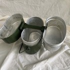 Vintage German Bundeswehr Style 3 Pc Aluminum Mess Kit Olive Military Camping