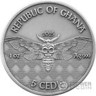 Miner Memento Mori 1 Oz Silver Coin 5 Cedis Ghana 2025