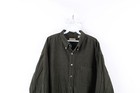 Vintage 90s Streetwear Mens Size Xl Faded Collared Corduroy Button Shirt Green