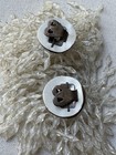 Vintage 1950s Crystal Fringe Shoe Clips Clear Glass Bead Ornaments Mid-century 