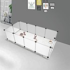 12 Panel Fence Dog Playpen Crate Pet Play Pen Exercise Puppy Kennel Cage Yard Us