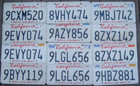 Lot Of 12 California License Plates Expired Some Matching Pairs Free Us Shipping