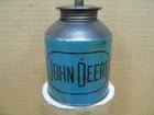 Vintage Blue John Deere Tractor Tin Oil Can Thumb Squirt Oiler Nice Advertising
