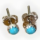 New Southwestern 925 Sterling Silver Turquoise Oval Stud Post Earrings