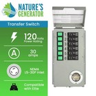 Elite 30 Amp 120v 6 Circuit Indoor Non-automatic Power Transfer Switch Kit