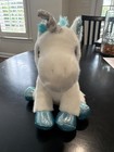 Aurora Plush Unicorn White Blue Stuffed Animal Soft Toy Glitter Hooves