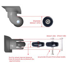 Suitcase Wheels Replacement Kit 50mm Universal Luggage Wheel Set Repair Parts
