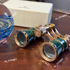 Rare Rolex Green Gold Lacquer Opera Binoculars Engraved Ad Gift Luxury Display