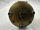 Brass Round Trinket Box Holder G n  Buonanno Hinged   vintage Home Decor Hearts