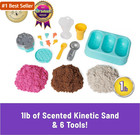 Kinetic Sand Scents  Ice Cream Treats Playset With 3 Colors Scented Play Sand   