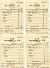 Trocadero Hotel Bangkok Thailand 1949 Guest   Dining Room Receipts   7 Bar Tabs