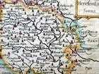 Herefordshire C1627 By Van Den Keere  Miniature Speed Genuine Antique Map