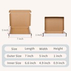 Fishat 7  X 5  X 1  White Corrugated Cardboard Shipping X X 1  