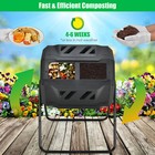 45gallon Dual Rotating Chamber Compost Tumbler Garden Waste Bin Fertilizer Garde