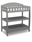 Delta Children Flat Top Changing Table With Wheels  Without Changing Pad  belt 