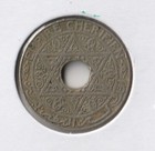 Coin Morocco  french Protectorate  25 Centimes 1921 Pa Y34 1