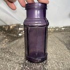 Vintage Purple Amethyst Glass Screw Top Apothecary Jar 8 Flat Panels See All Pic