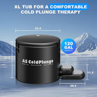 Xl Ice Bath Tub For Cold Plunge  120 Gal Ice Plunge Tub With Insulated Lid  Step