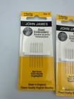 Lot Of 5 Nos John James Ball Point Bead Embroidery Needles  size 10