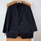 Joseph Abboud Suit Mens 46r Black 2 Button Loro Piana Wool Pants 40x27 Flat
