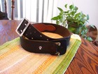 Tex Shoemaker Leather Blk Bw Sam Browne Gun Equipment Duty Belt Size 34 W 2 25 