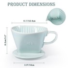 Noarixa Pour Over Coffee Dripper  Ceramic Maker Small  Green