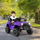 12v Kids Ride On Truck Car W  Remote Control   Led Headlights - Purple