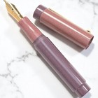 Eboya Poesie Tan-pen Ebonite 14k Fountain Pen Peach Lavender Mf Nib Pink Purple