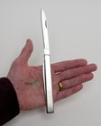 Folding Knife Fruit Hobo Melon Sampler Stainless Steel Handle 2-blade Sheath