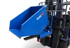 Self Dumping Forklift Hopper - Tipping Skip Mk600  21 Cu Ft dumpster With Castor