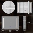 Dimmable Led Medicine Cabinet Mirror  Anti-fog 3 Color Light Wall Mount Bathroom