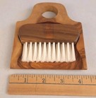 Vintage Mid Century Teak Silent Butler Crumb Tray   Brush