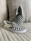 Vans Classic Slip-on Checkerboard Black White Canvas Skate Shoes Men   s Size 6