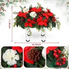 Christmas Cemetery Decorations For Grave Headstone Flower Saddle Artificial F   