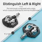 Rockbros Bicycle Flat spd Self-locking Pedals Cycling Cleat Sealed Bearing Pedal