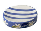 Hand Painted Cathie Maney Ceramic Daisy Dish Trinket Soap Flowers Striped